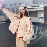 【现货】新年针织拼接刺绣爱心90绒羽绒服8825-P295-K448，女装羽绒服，浙宝189