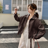 【现货】蛋白皮休闲皮衣8181-P165-K268，女装皮衣，浙宝189