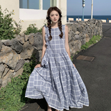 清凉感格子连衣裙7113-P135-K198，商品下架区，浙宝189