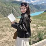 【现货】PU皮休闲皮衣外套6811-P165-K238，女装皮衣，浙宝189