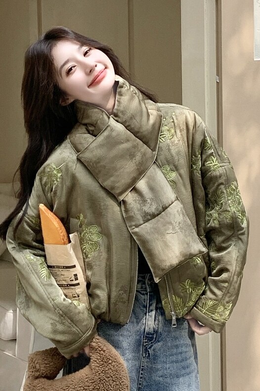 【现货】新中重工刺绣棉服889-P215-K345,女装棉衣/棉服,浙宝189