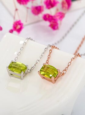简约长方链牌 S925银镀白金玫瑰金色 空托长方4*6/6*8MM