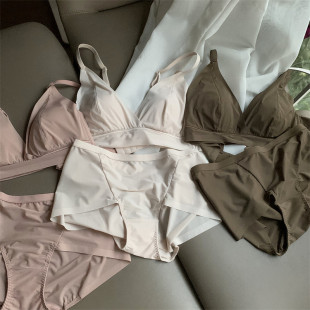 柔美妩媚法式 人手啊 深V三角杯舒气无钢圈内衣文胸 600套 去年热卖