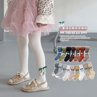 女童裤袜春秋薄款连裤袜儿童打底