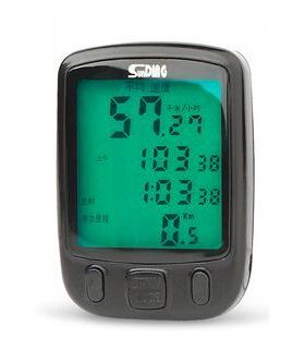 24功能超大屏幕顺东SD-563A 码表 山地自行车单车测速表 绿色夜光