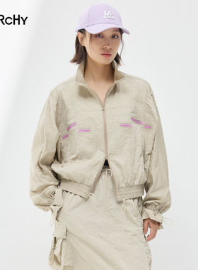 LARCHY来尔佳昵2025春装立领净色外套