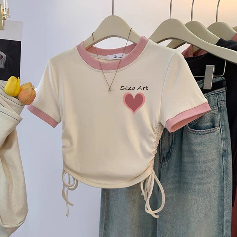 女童装短袖T恤夏季2025新款中大童上衣儿童衣服小女孩短款体恤潮