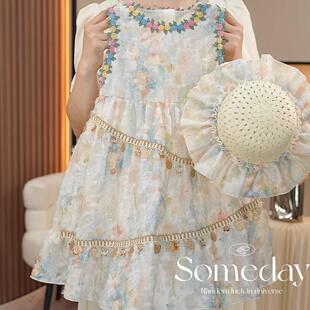 女童2026夏季洋气新款儿童碎花连衣裙公主风裙子小清新田园风可爱