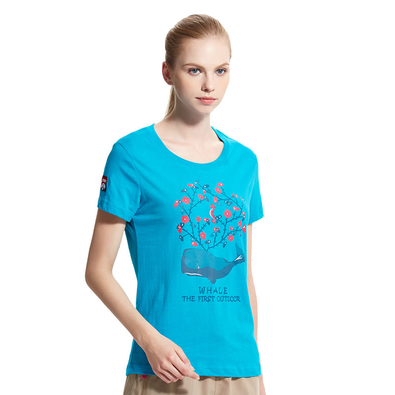 T-shirt sport pour femme THEFIRSTOUTDOOR à manche courte en coton - Ref 2027514 Image 3