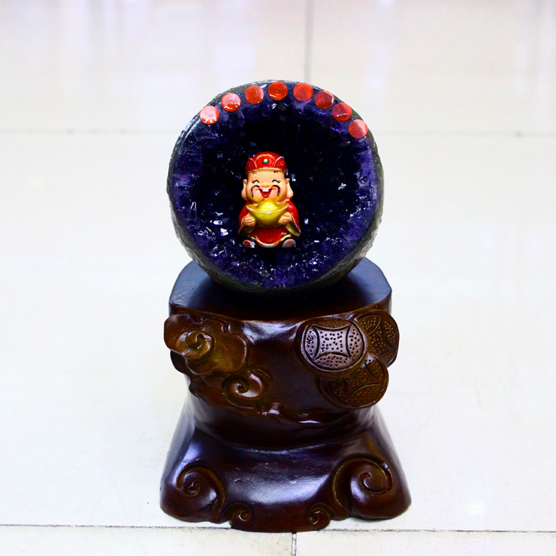 乌拉圭天然紫水晶洞聚宝盆玛瑙洞钱袋子恐龙蛋原石无水泥客厅摆件