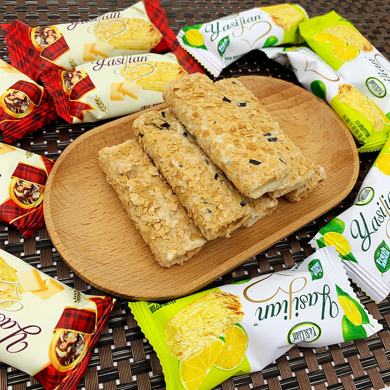 松脆麥片千層酥小青檸味蛋卷