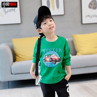 Cậu bé thủy triều Biebei Áo thun cotton dài tay mùa xuân và quần áo trẻ em mùa thu Áo sơ mi trẻ em mùa thu 2019 mới lớn - Áo thun shop quần áo trẻ em đẹp