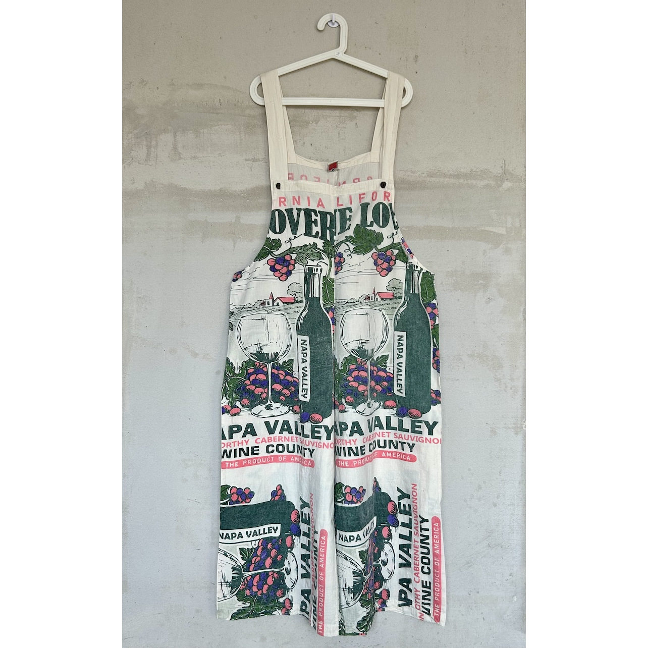 vintage做旧感背带裤男女款