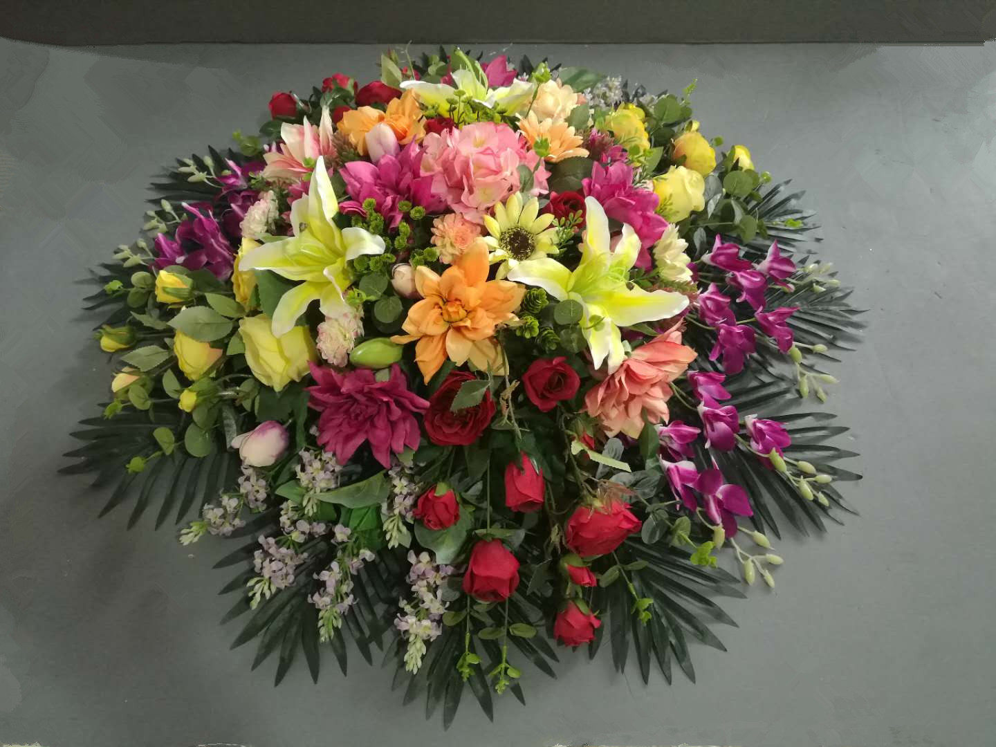 新款酒店餐桌花绢花摆花饭店圆桌用花酒店圆桌转盘假花仿真花包邮