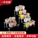 亚克力展示架玩具桌面盲盒茉莉娃娃泡泡马特多肉植物收纳梯形架