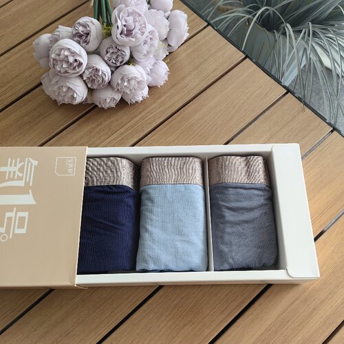 氧1号蚕丝抗菌底裆舒适四角内裤
