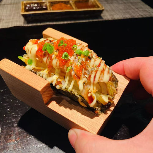 寿司托木架taco卷海胆手握架摆盘创意餐具法式西餐碟料盘日寿司托