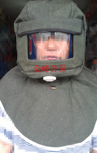 热销喷纱油漆防尘帽 全帆布打沙帽 喷砂服 防护面罩劳保帽车间帽