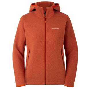 日本代购MONTBELL CLIMAPLUS户外徒步连帽抓绒衣女款1106590