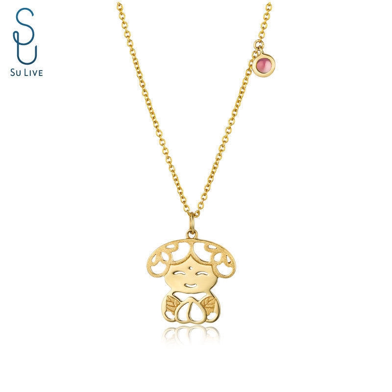 SU live14k金阿喜项链饰品首饰项坠原创设计温婉简约时尚现代