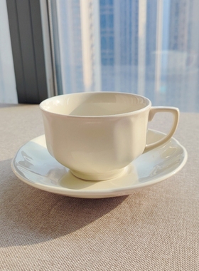 johnson brothers素色陶瓷炫纹杯咖啡杯碟早餐杯容量250毫升左右