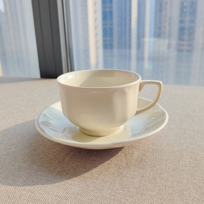 johnson brothers素色陶瓷炫纹杯咖啡杯碟早餐杯容量250毫升左右