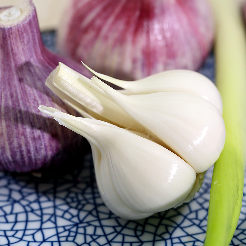 密云农家初春新鲜湿大蒜紫皮新多瓣大蒜大蒜头农家蔬菜味浓儿300g