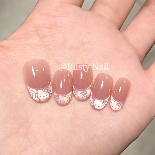 纯欲可爱法式KT猫眼纯手工穿戴甲