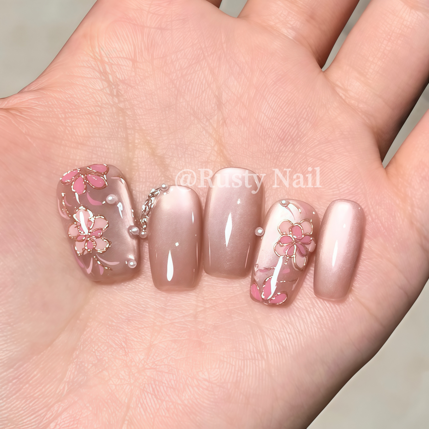 国风手绘掐丝珐琅重工手工穿戴甲