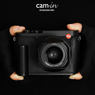 cam·in徕卡Q3相机皮套Leica Q343复古保护套手柄底座壳swift半套