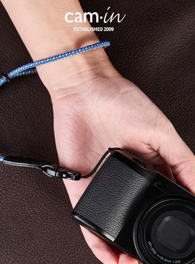 camin尼龙相机手腕带适用于理光gr2/GR3/gr4索尼zv1/黑卡手腕绳