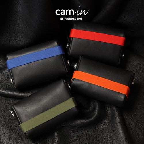 cam·in真皮手包理光皮套收纳包