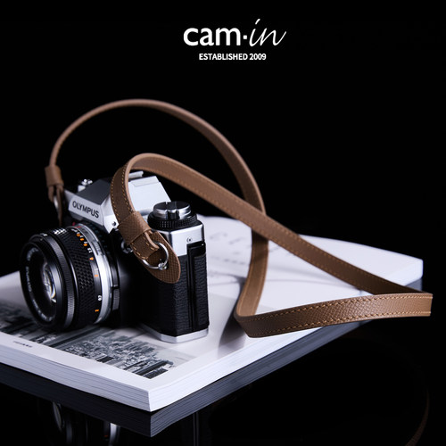 cam-in真皮相机背带适手掌纹肩带