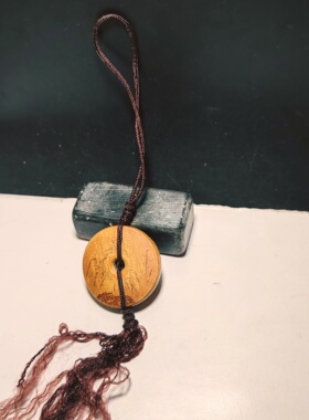 手工老竹子工艺品平安扣吊坠挂件车挂吊牌手机链包挂钥匙链744号