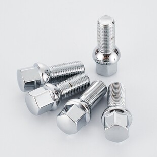 跨境热销M14*1.5银色 黑色改装轮毂球面车轮螺栓 锥面轮胎螺丝