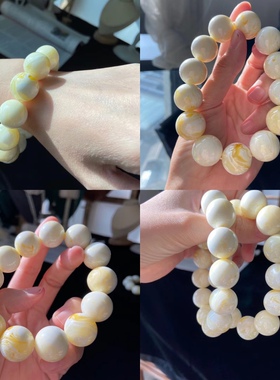 二代蜜蜡手串简约复古情侣款手链