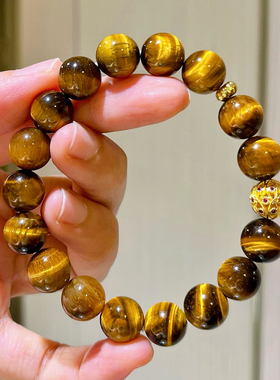 10mm犀利虎眼线天然虎眼石手链项链