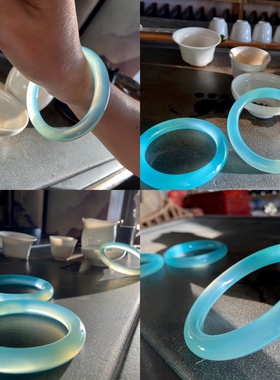 玻璃种玉髓手镯简约时尚百搭