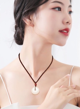 批发纯天然平安扣大号吊坠男女情侣款玉佩挂件平安扣玉坠玉佩玉石