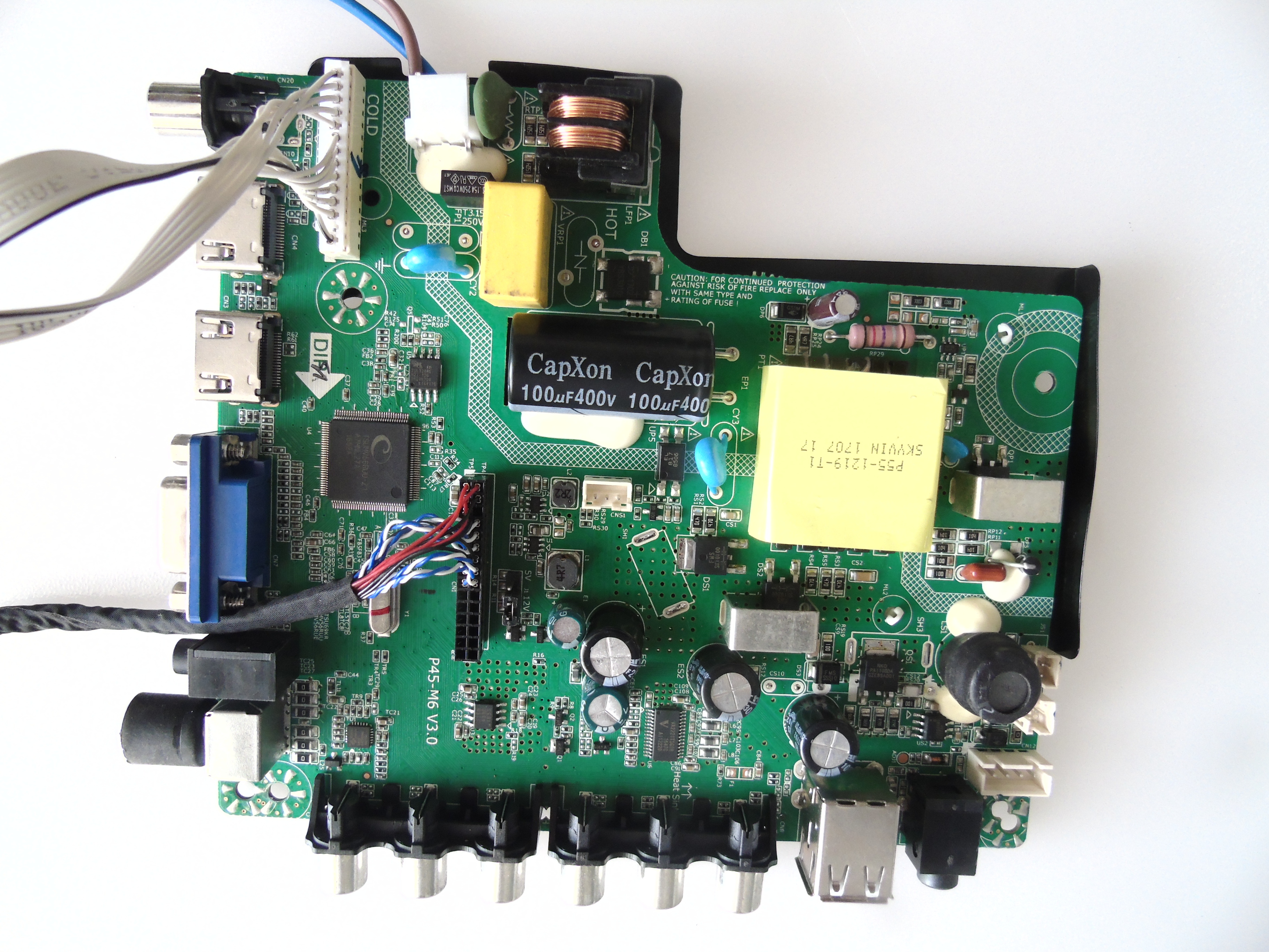 杂牌HDLED32A8 三合一主板P45-M6 V3.0拍前提供屏型号