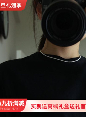 迷你近圆极细2-2.5mm3-3.5强光天然珍珠项链多用锁骨链银扣
