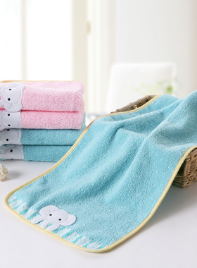 金号T1085H纯棉毛巾卡通提花绣花48x25cm面巾儿童幼儿园宝宝48g