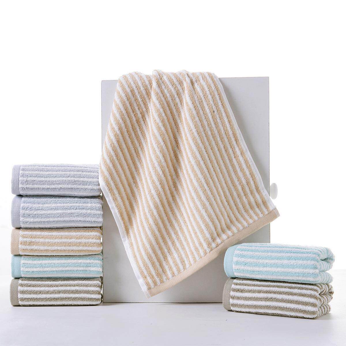 金号毛巾ga1047a纯棉素色58x29cm条纹马卡龙色提缎素雅彩色67g