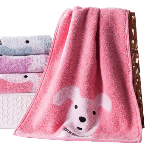 金号G1850WH纯棉无捻卡通柔软面巾72x34洗脸毛巾88g成人洗澡舒适