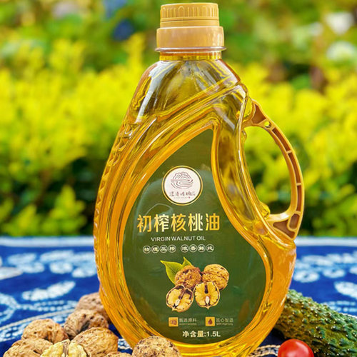 云南古树核桃初榨纯正核桃油冷榨一级物理压榨DHA食用油辅食专用