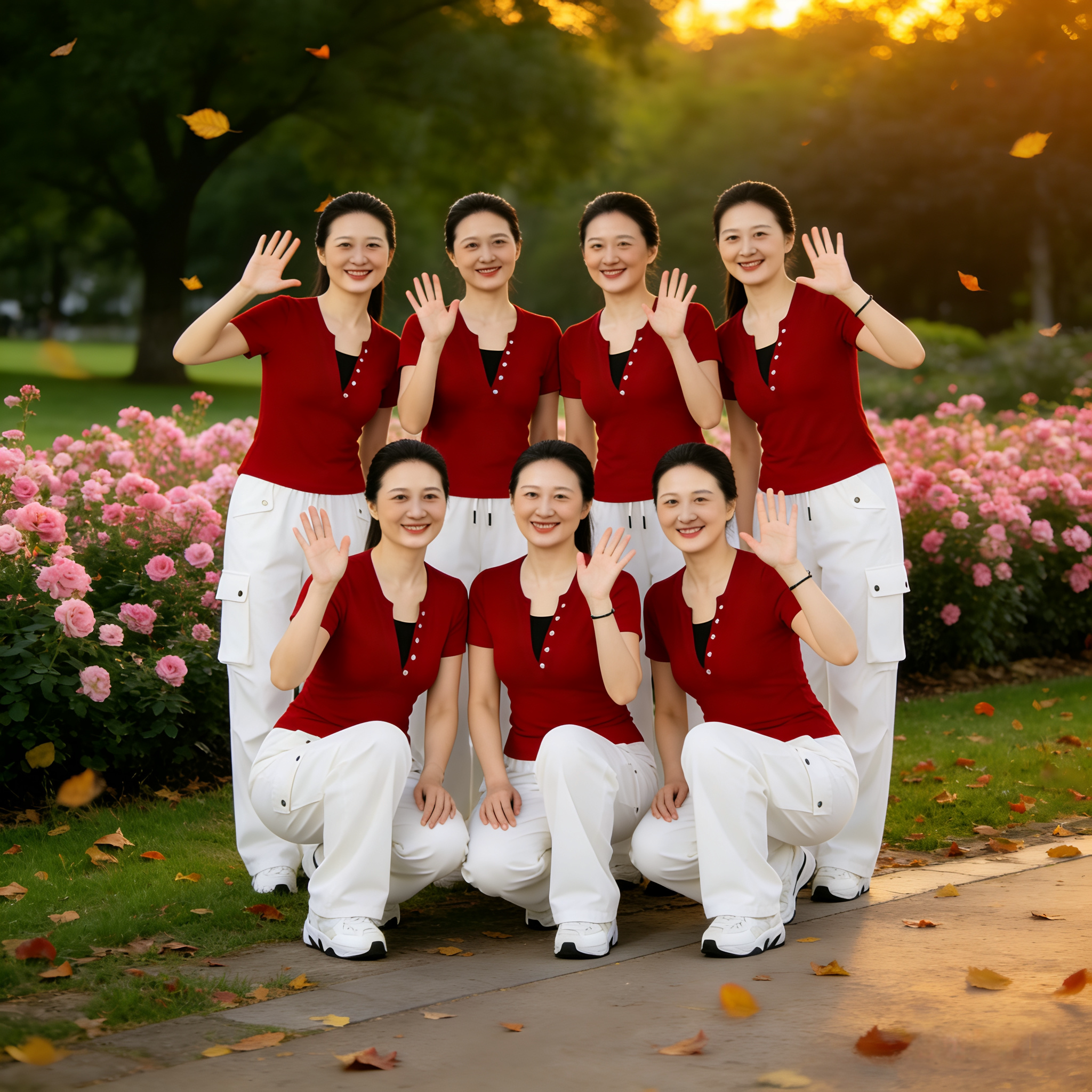 广场舞服装新款夏季短袖套装时尚广场舞套装