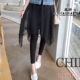 夏秋休闲女裤 打底裤 修身 雪纺网纱拼接大码 假两件瑜伽裙裤 2025新款