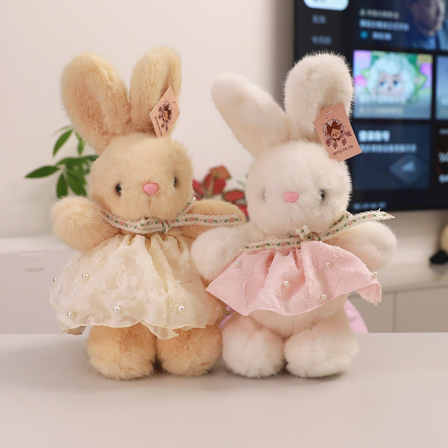 可爱小兔子小白兔纱裙毛绒玩具兔子玩偶安抚娃娃公仔儿童生日礼物,玩具/童车/益智/积木/模型,毛绒/玩偶/公仔/布艺类玩具,淘宝优惠券,粉丝福利购,淘宝优惠卷
