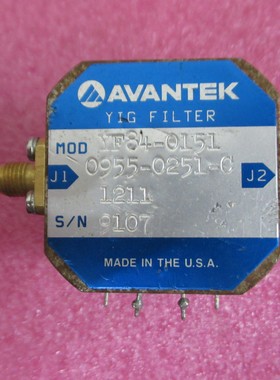 AVANTEK进口 YF84-0151 0.5-6GHz 射频微波YIG FILTER YIG滤波器