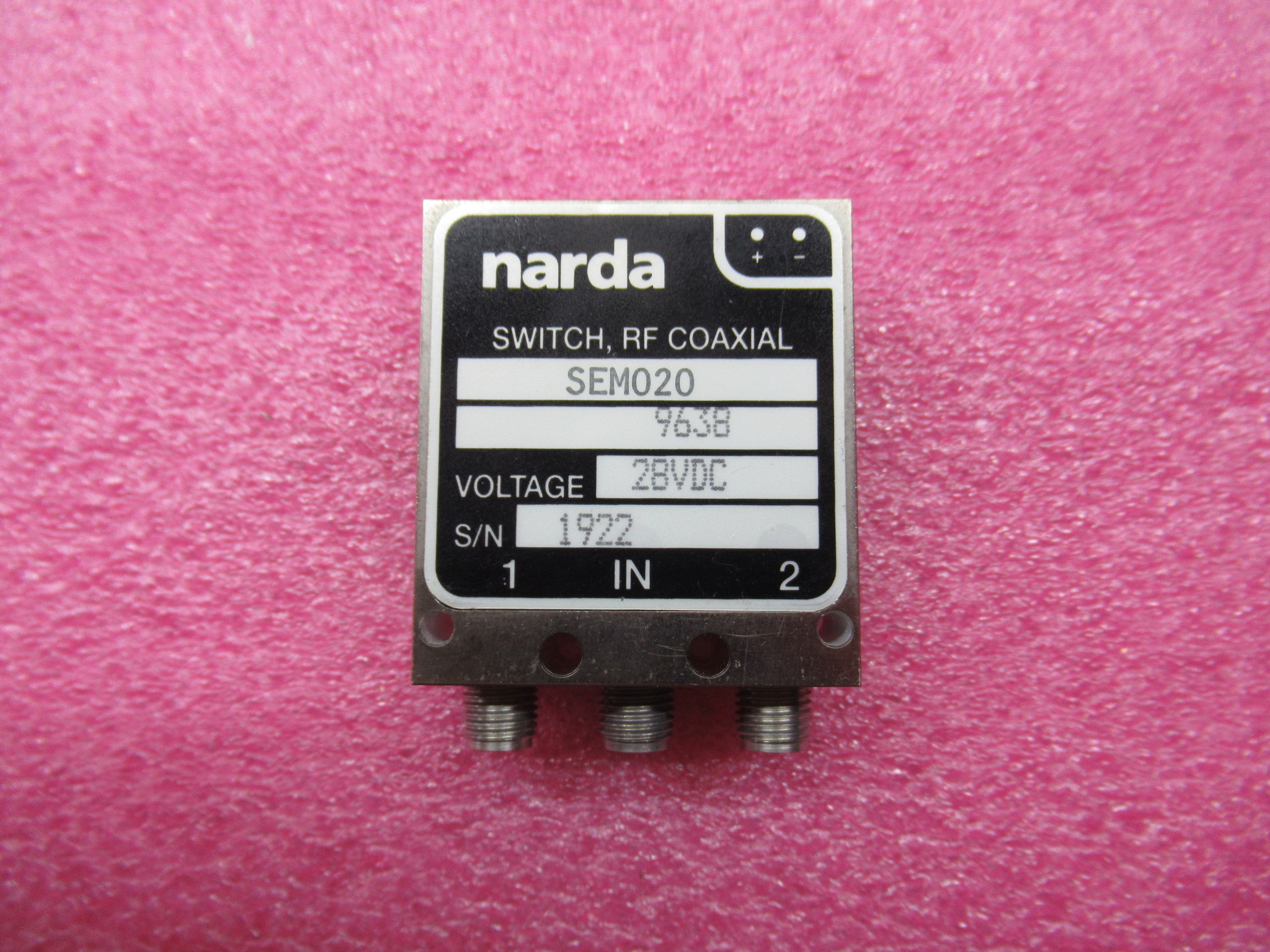 narda进口 sem020 dc-18ghz sma spdt 28v 射频微波同轴开关
